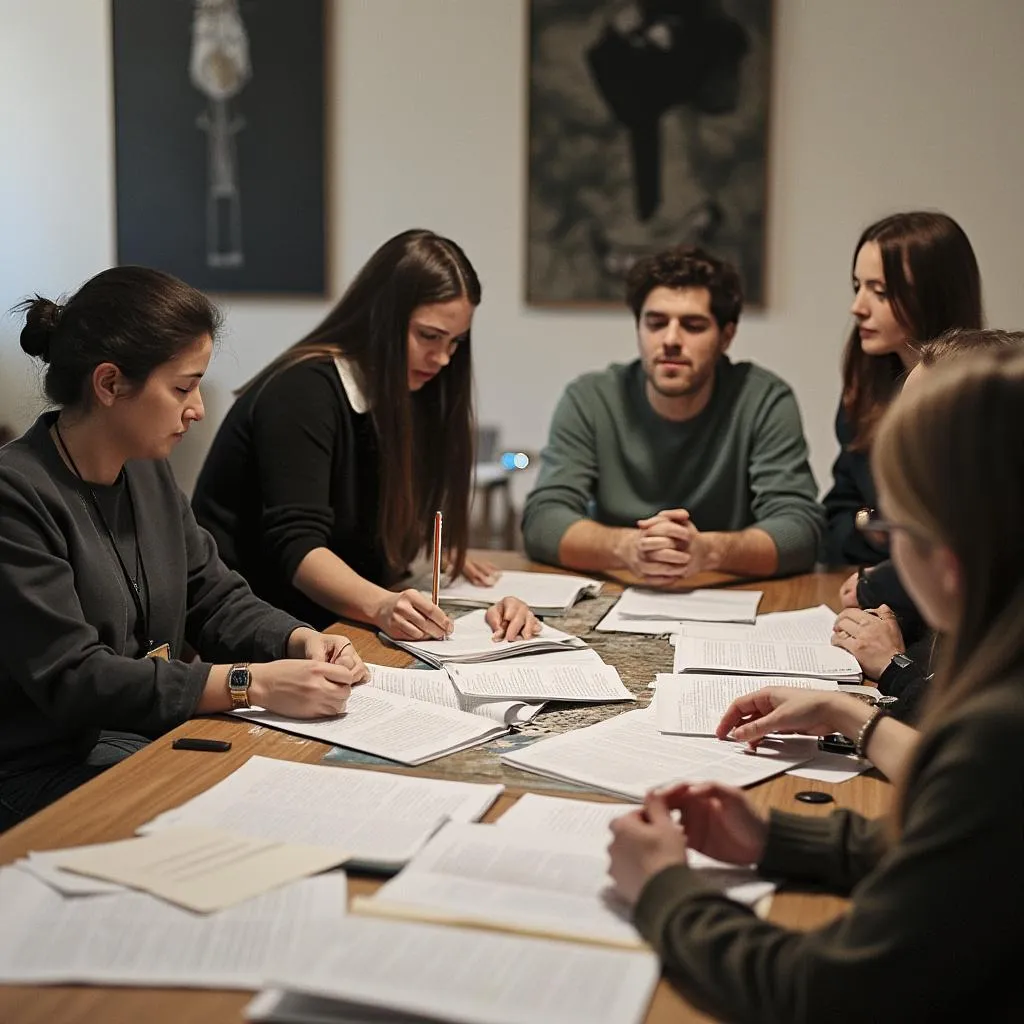 Reunión editorial de la revista